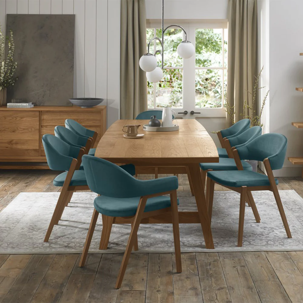 Highgate Rustic Oak 220-265cm Extending Dining Table - Image 4