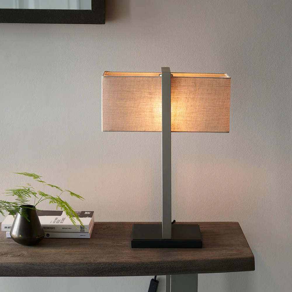 Willot Satin Nickel Table Lamp - Image 3