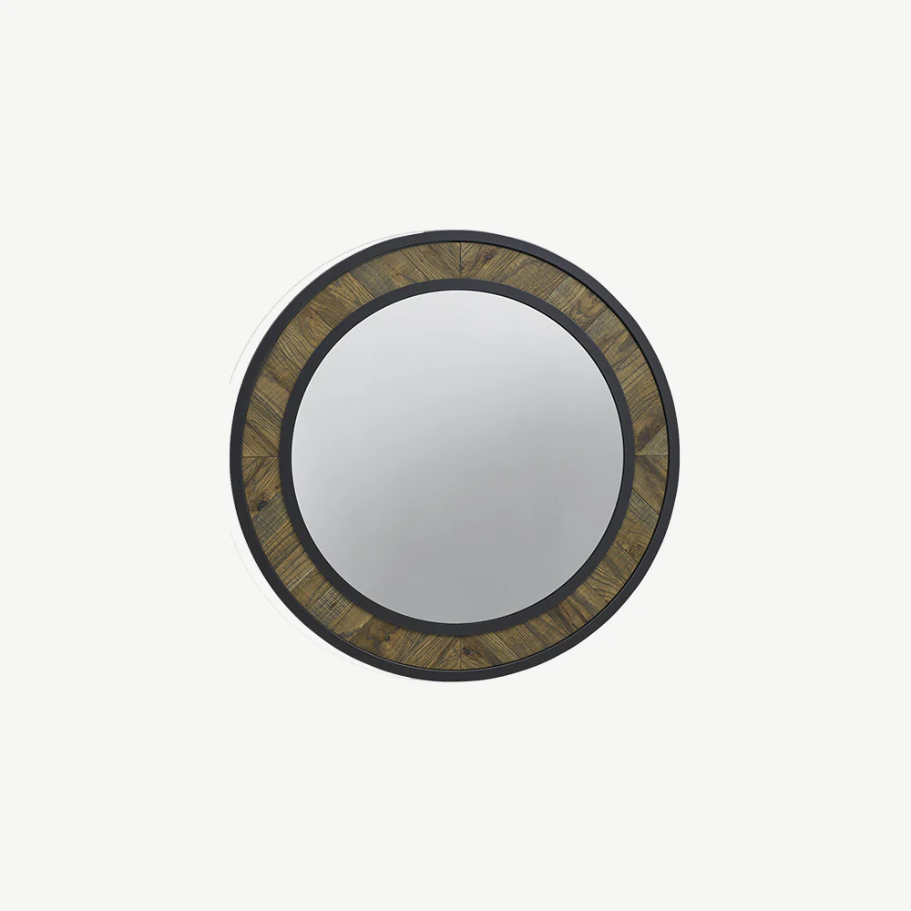 Glendale Fumed Oak Wall Mirror - Image 3