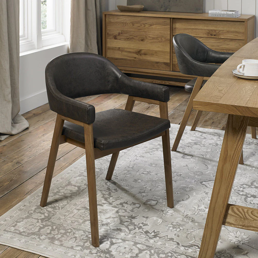 Highgate Rustic Oak Armchair - Image 17