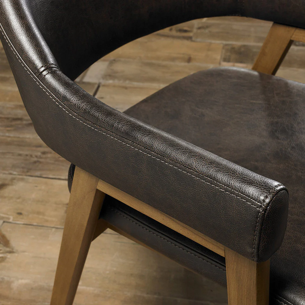 Highgate Rustic Oak Armchair - Image 18