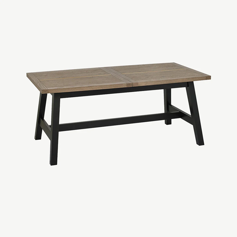 Highgate Weathered Oak 177-222cm Extending Dining Table - Image 3
