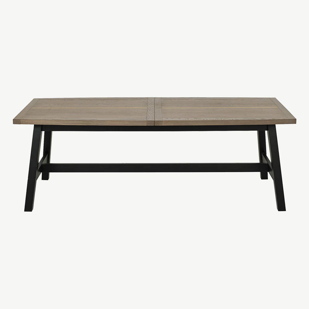Highgate Weathered Oak 220-265cm Extending Dining Table - Image 3