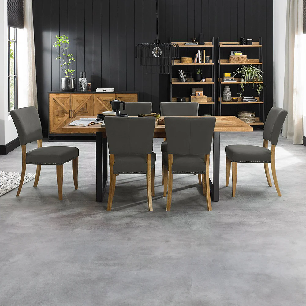 Hindon Rustic Oak 158-203cm Extending Dining Table - Image 5